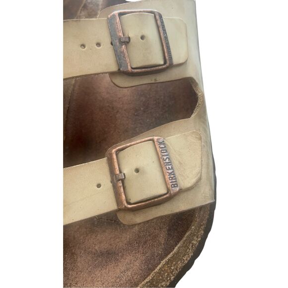 BIRKENSTOCK  Leather Slides Sandals Shoes size 11 - Picture 7 of 15